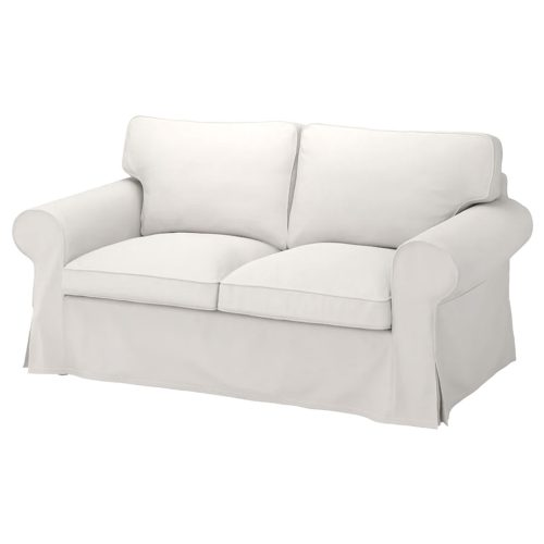 Husă canapea Ektorp extensibilă pentru 2 persoane (model mai mic) - MV alb