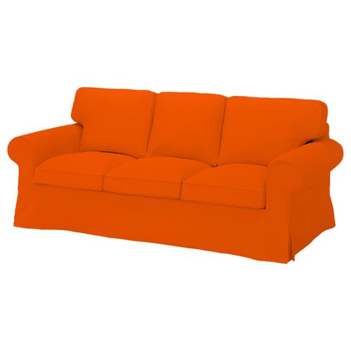 Husă de canapea Ektorp (Pixbo) extensibilă pentru 3 persoane - MV portocaliu