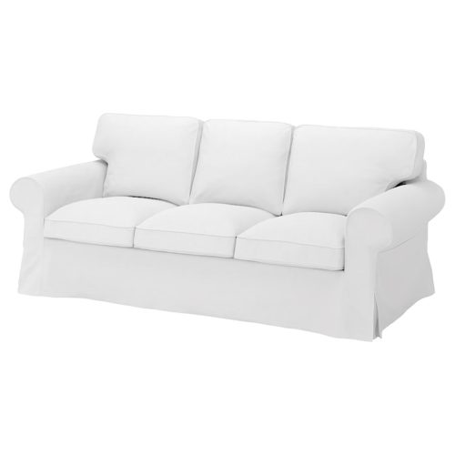 Husă de canapea Ektorp (Pixbo) extensibilă pentru 3 persoane - MV alb