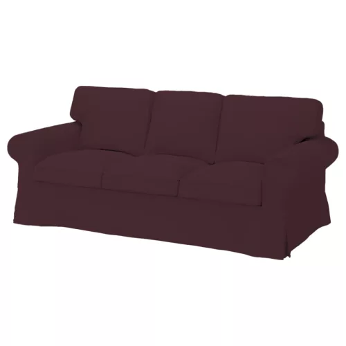 Husă de canapea IKEA Ektorp pentru 3 persoane, fixă - MV maro inchis