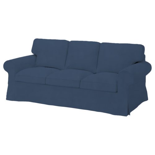 3 személyes nem kinyitható Ektorp kanapé huzat - Ana albastru denim
