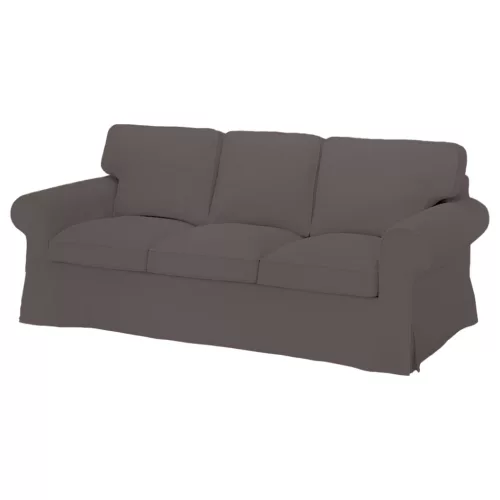 Husă de canapea IKEA Ektorp pentru 3 persoane, fixă - Ana gri