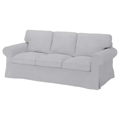 Husă de canapea IKEA Ektorp pentru 3 persoane, fixă - Ana gri deschis