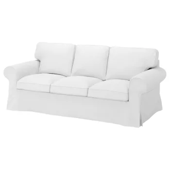   Husă de canapea IKEA Ektorp pentru 3 persoane, fixă - MV alb