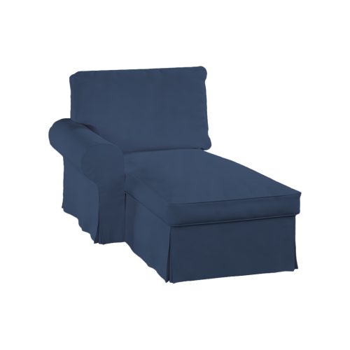 Husa pentru fotoliu șezlong Ektorp (cotiera STÂNGA)  - Ana albastru denim