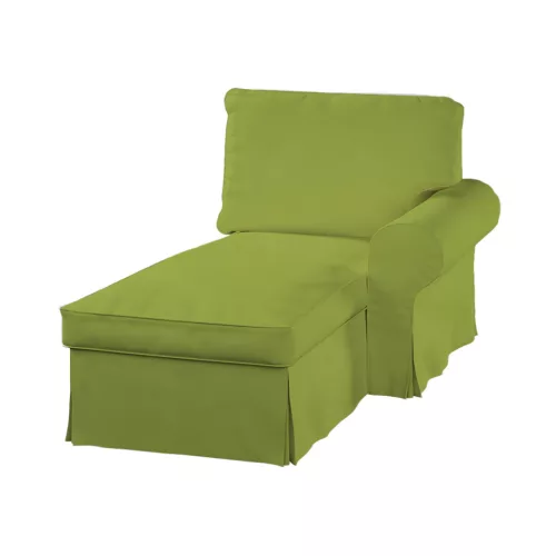 Husă pentru fotoliu șezlong Ektorp (cu cotieră pe dreapta)  - Ana verde
