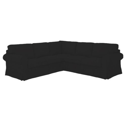 Husă canapea colțar Ektorp (extensibilă) - MV negru