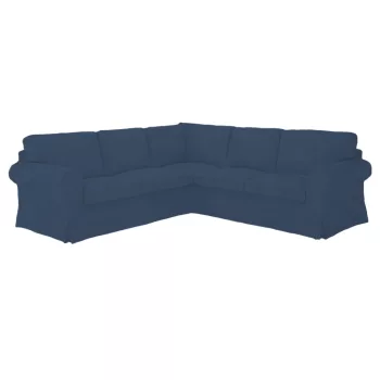  Husă canapea colțar Ektorp (extensibilă) - Ana albastru denim
