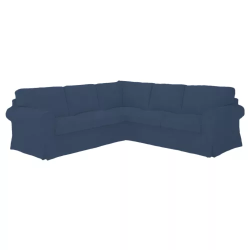 Husă canapea colțar Ektorp (extensibilă) - Ana albastru denim