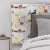 Panou textil tapițat pentru perete - cu dinozauri (galben)