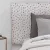 Panou textil tapițat pentru perete - cu stele gri pe fundal alb