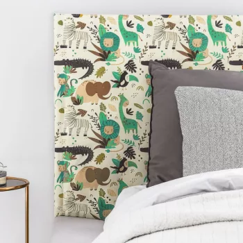 Panou textil tapițat pentru perete - model safari