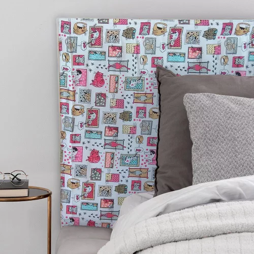 Panou textil tapițat pentru perete - model pisici