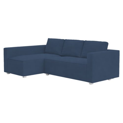 Husă de canapea Manstad cu lada de depozitare pe partea stângă  - Ana albastru denim