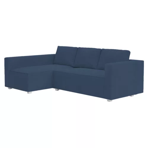Husă de canapea Manstad cu lada de depozitare pe partea stângă  - Ana albastru denim