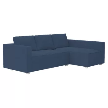   Husă de canapea Manstad cu lada de depozitare pe partea dreaptă  - Ana albastru denim